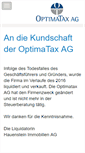 Mobile Screenshot of optimatax.ch